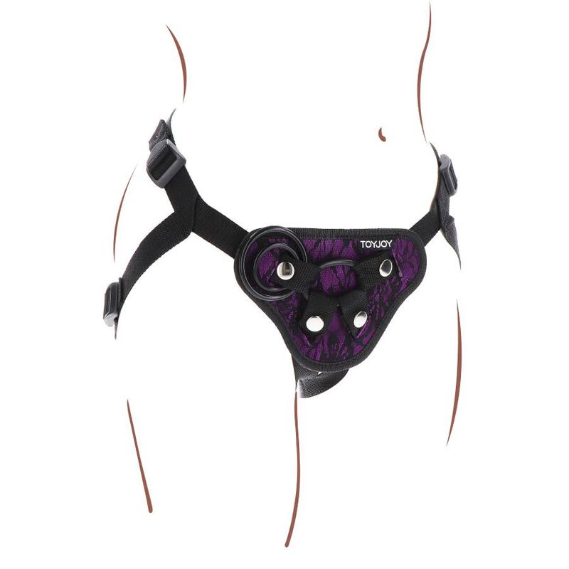 GET REAL - STRAP-ON LACE HARNESS PURPLE - My naughty haven #
