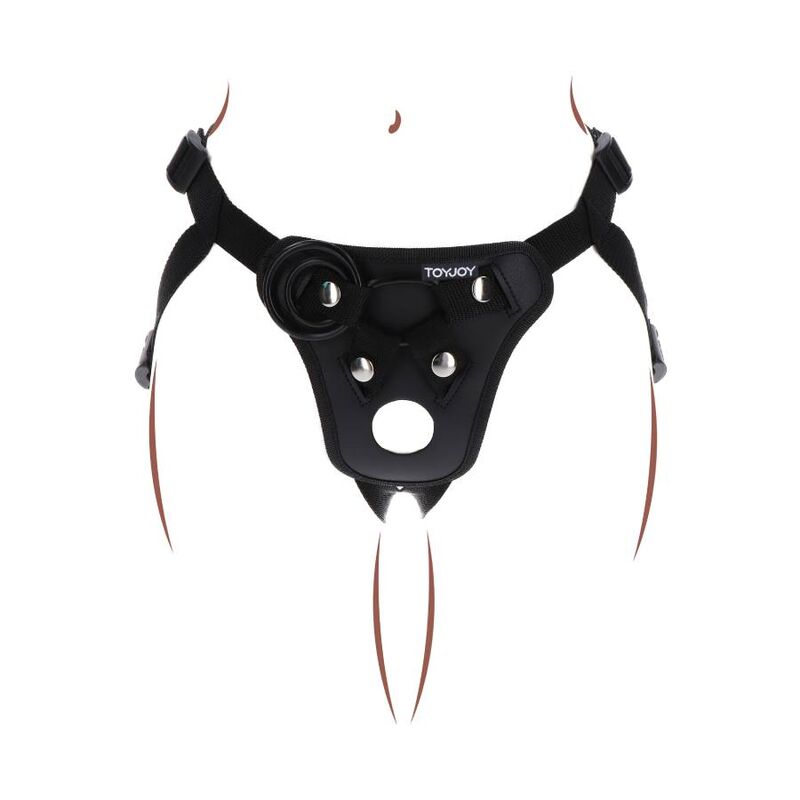 GET REAL - STRAP-ON PLEASURE HARNESS BLACK - My naughty haven #