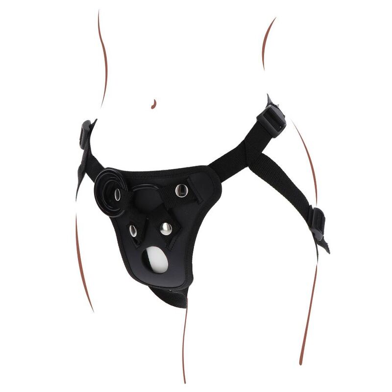 GET REAL - STRAP-ON PLEASURE HARNESS BLACK - My naughty haven #
