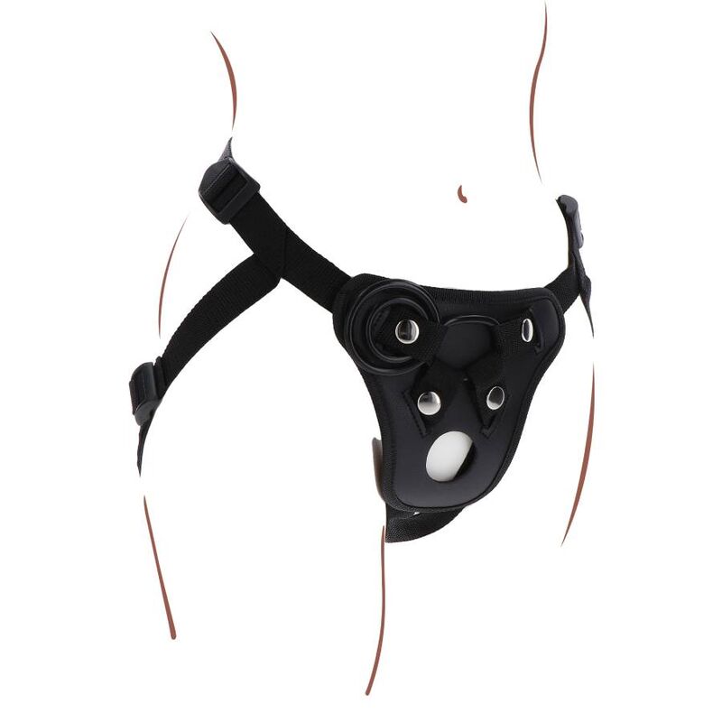 GET REAL - STRAP-ON PLEASURE HARNESS BLACK - My naughty haven #