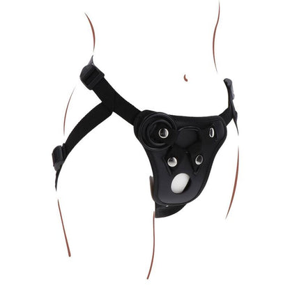 GET REAL - STRAP-ON PLEASURE HARNESS BLACK - My naughty haven #