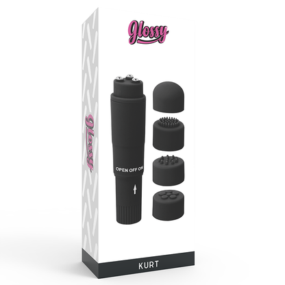 GLOSSY - KURT POCKET MASSAGER BLACK - My naughty haven #