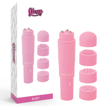 GLOSSY - KURT POCKET MASSAGER PINK - My naughty haven #