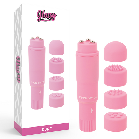 GLOSSY - KURT POCKET MASSAGER PINK - My naughty haven #