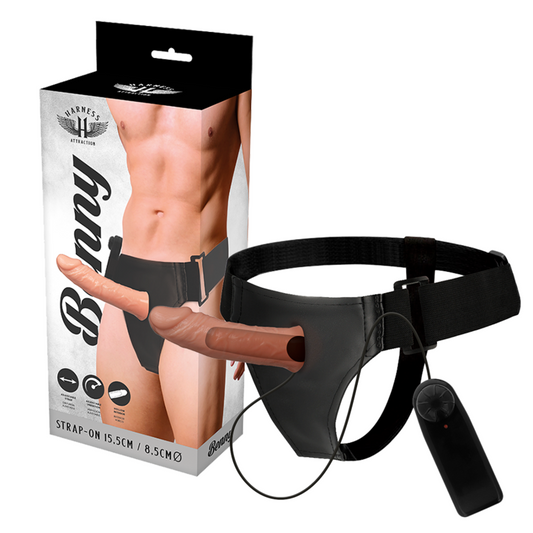 HARNESS ATTRACTION - RNES HOLLOW BENNY WITH VIBRATOR 15 CM -O- 4.5 CM - My naughty haven #