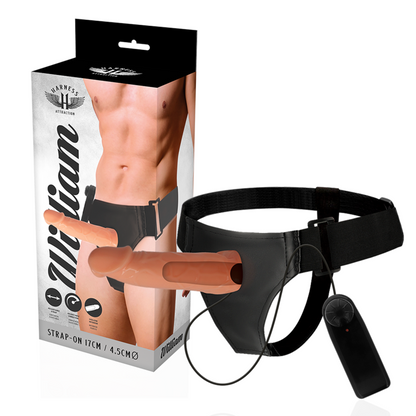 HARNESS ATTRACTION - WILLIAN HOLLOW RNES WITH VIBRATOR 17 CM -O- 4.5 CM - My naughty haven #