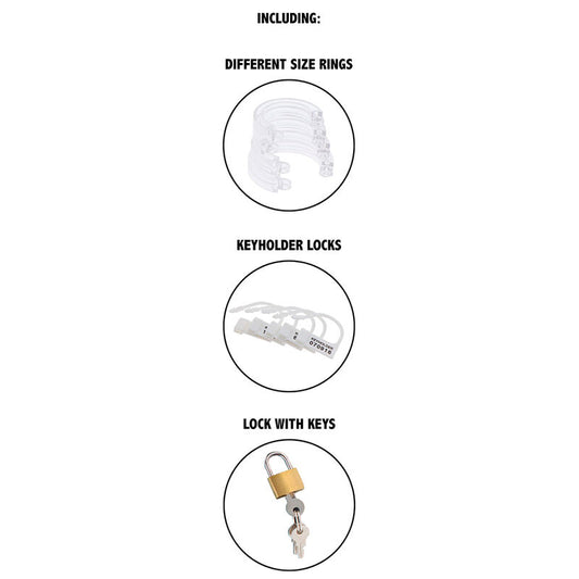 СКРИТО ЖЕЛАНИЕ - EXTREME КЛЕТКА ЗА ПЕНИС ЗА ЦЕЛОМЪДРОСТ, АКРИЛНА, РЕГУЛИРУЕМА, ПРОЗРАЧНА