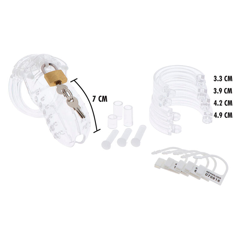 HIDDEN DESIRE - EXTREME CHASTITY COCK CAGE ACRYLIC ADJUSTABLE CLEAR - My naughty haven #