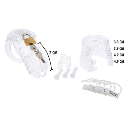 HIDDEN DESIRE - EXTREME CHASTITY COCK CAGE ACRYLIC ADJUSTABLE CLEAR - My naughty haven #