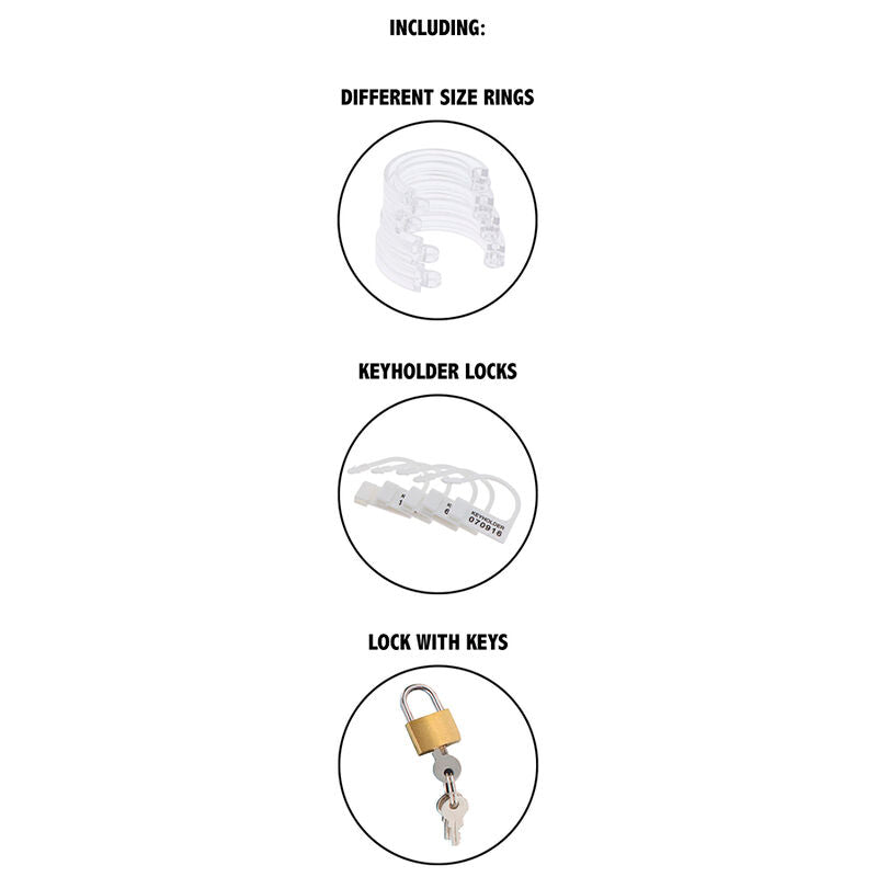 HIDDEN DESIRE - EXTREME CHASTITY COCK CAGE ACRYLIC ADJUSTABLE CLEAR - My naughty haven #