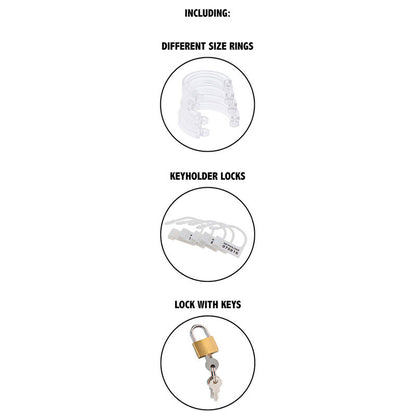 HIDDEN DESIRE - EXTREME CHASTITY COCK CAGE ACRYLIC ADJUSTABLE CLEAR - My naughty haven #