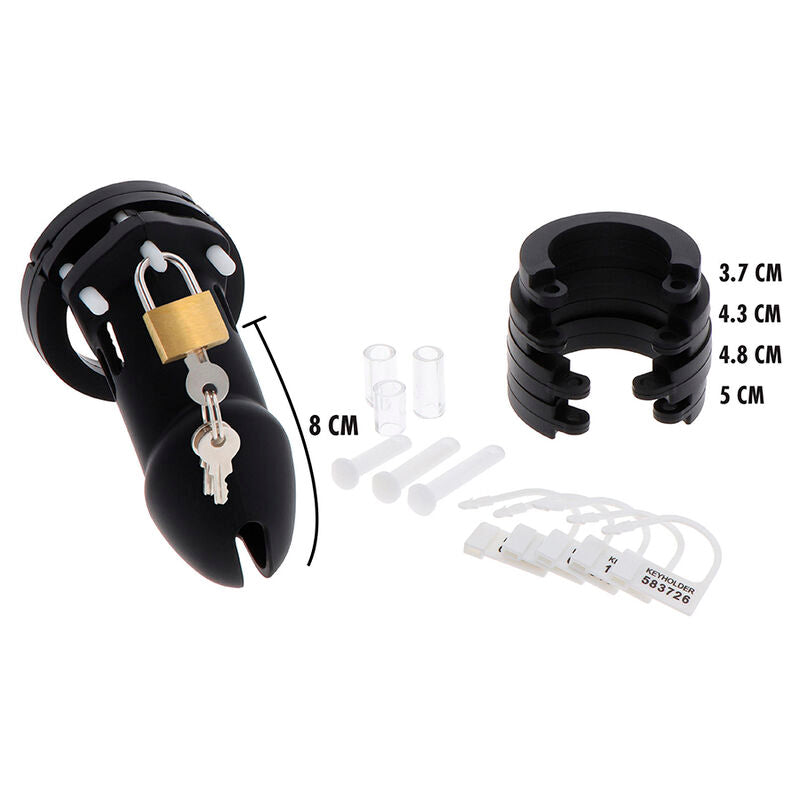 HIDDEN DESIRE - EXTREME CHASTITY COCK CAGE SILICONE SIZE L BLACK - My naughty haven #