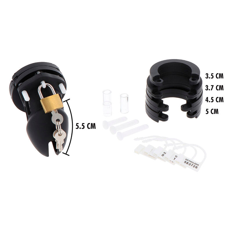 HIDDEN DESIRE - EXTREME CHASTITY COCK CAGE SILICONE SIZE S BLACK - My naughty haven #