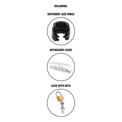 HIDDEN DESIRE - EXTREME CHASTITY COCK CAGE SILICONE SIZE S BLACK - My naughty haven #