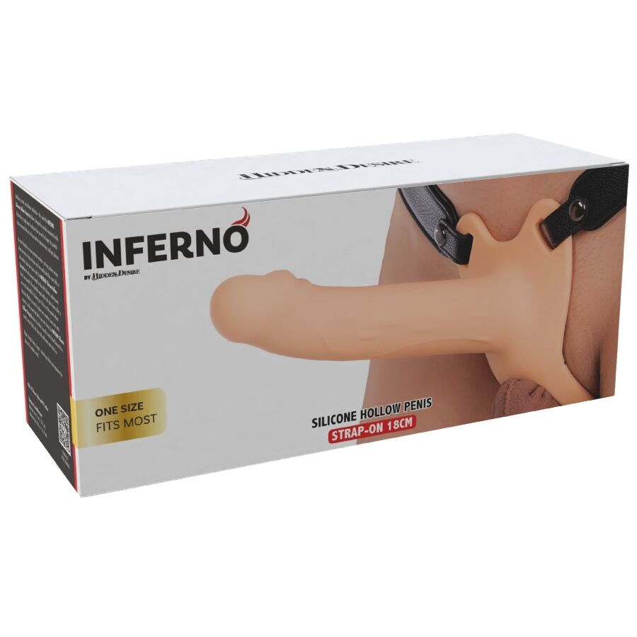 HIDDEN DESIRE - INFERNO PENIS SLEEVE STRAP-ON SILICONE 18 CM - My naughty haven #