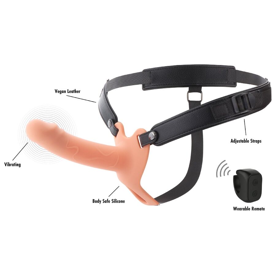 HIDDEN DESIRE - INFERNO VIBRATING PENIS SLEEVE STRAP-ON  16 CM - My naughty haven #