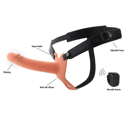 HIDDEN DESIRE - INFERNO VIBRATING PENIS SLEEVE STRAP-ON 18 CM - My naughty haven #