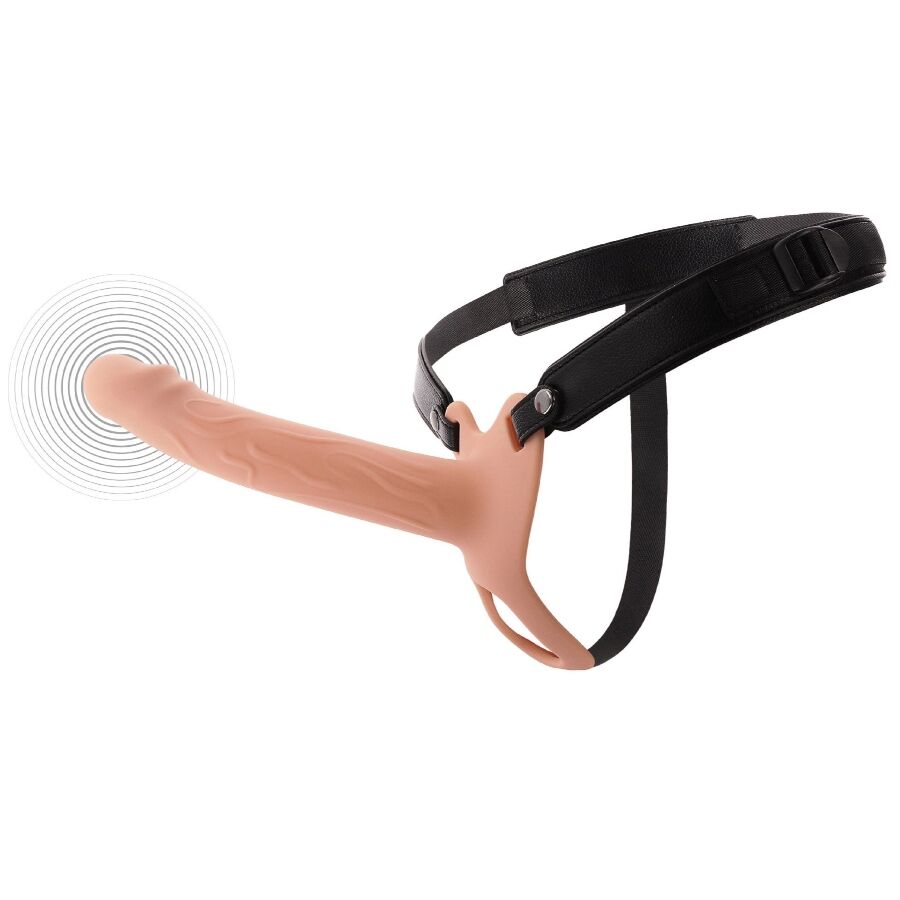 HIDDEN DESIRE - INFERNO VIBRATING PENIS SLEEVE STRAP-ON 20 CM - My naughty haven #