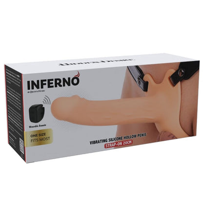 HIDDEN DESIRE - INFERNO VIBRATING PENIS SLEEVE STRAP-ON 20 CM - My naughty haven #