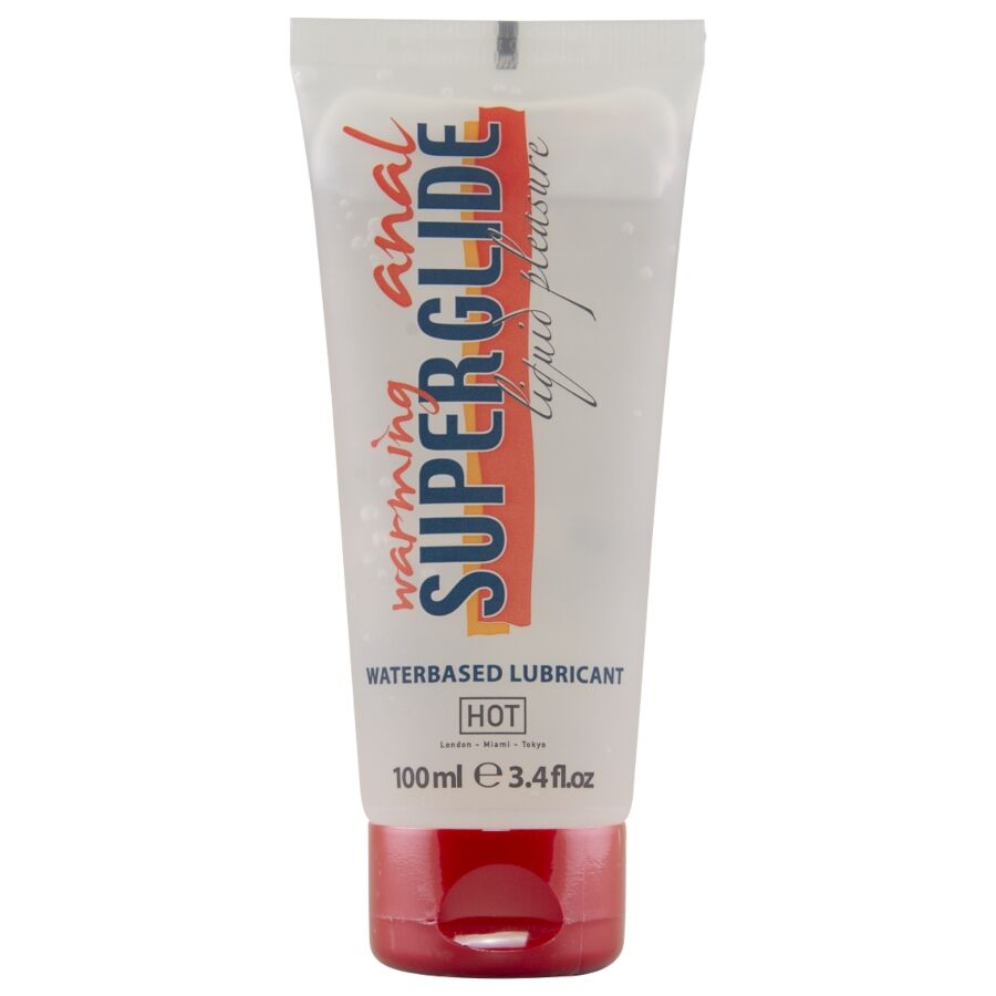 HOT - ANAL SUPERGLIDE WARMING LIQUID PLEASURE WATERBASED LUBRICANT 100 ML - My naughty haven #