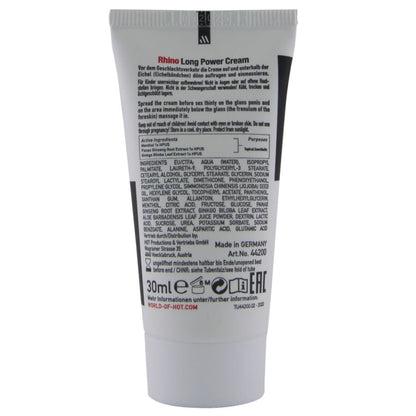 HOT - RHINO LONG POWER CREAM 30 ML - My naughty haven #