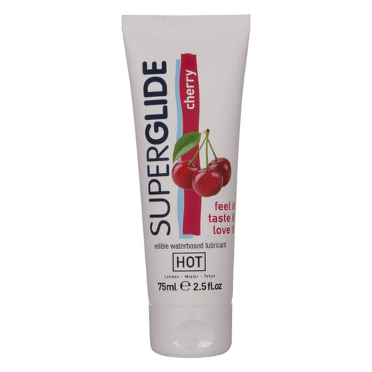HOT - SUPERGLIDE EDIBLE LUBRICANT WATERBASED CHERRY 75 ML - My naughty haven #