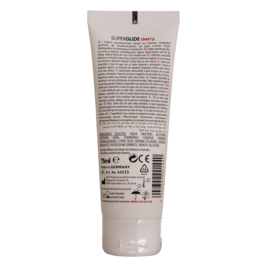 HOT - SUPERGLIDE EDIBLE LUBRICANT WATERBASED CHERRY 75 ML - My naughty haven #