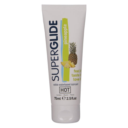 HOT - SUPERGLIDE EDIBLE LUBRICANT WATERBASED PINEAPPLE 75 ML - My naughty haven #