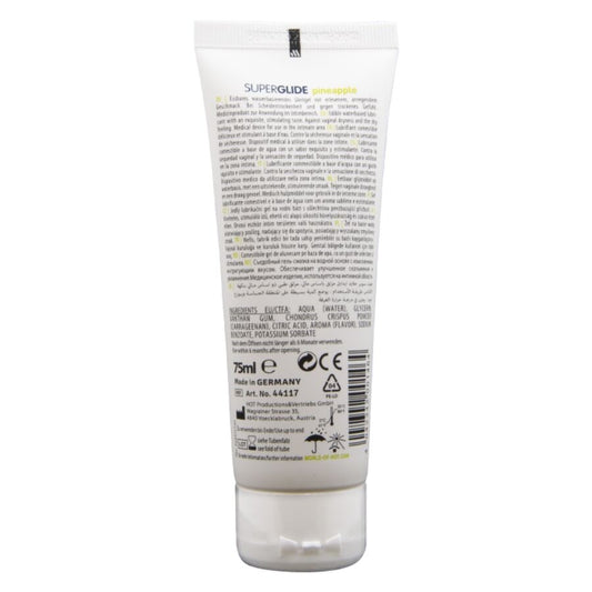 HOT - SUPERGLIDE EDIBLE LUBRICANT WATERBASED PINEAPPLE 75 ML - My naughty haven #