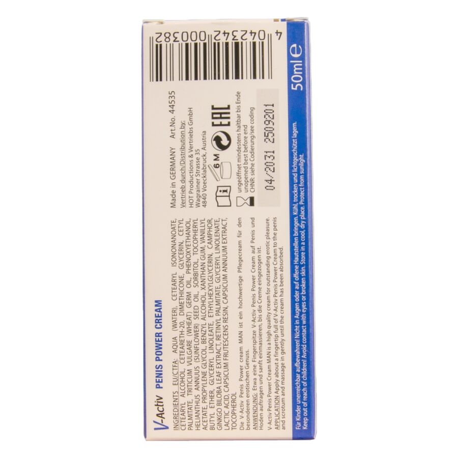 HOT - V-ACTIV PENIS POWER CREAM FOR MEN 50 ML - My naughty haven #