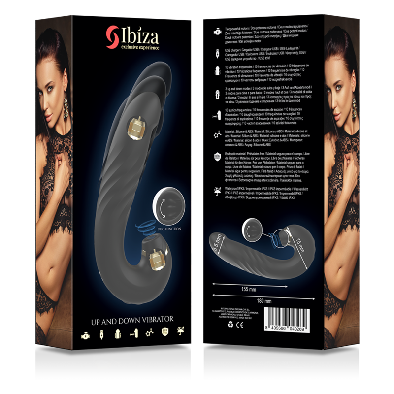 IBIZA - CLIP UP & DOWN + VIBRATOR + CLITORIS SUCTION - My naughty haven #