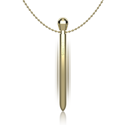 IBIZA - CLIT POCKET STIMULATOR NECKLACE USB CHARGER 12 VIBRATION MODES GOLDEN 12,2 X 1,5 - My naughty haven #