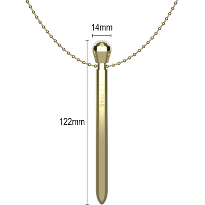 IBIZA - CLIT POCKET STIMULATOR NECKLACE USB CHARGER 12 VIBRATION MODES GOLDEN 12,2 X 1,5 - My naughty haven #