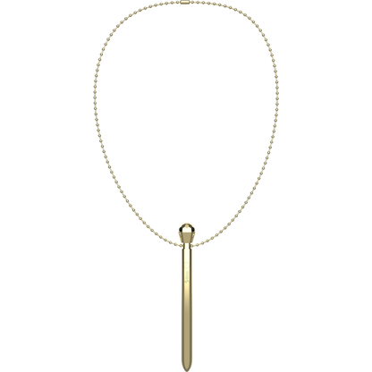 IBIZA - CLIT POCKET STIMULATOR NECKLACE USB CHARGER 12 VIBRATION MODES GOLDEN 12,2 X 1,5 - My naughty haven #