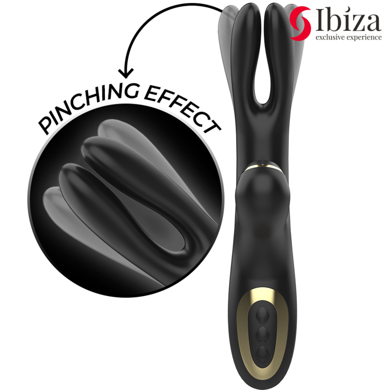 IBIZA - DOUBLE VIBRATOR CLAMPING BLACK - My naughty haven #