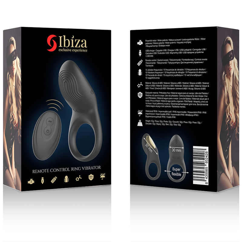 IBIZA - FULL CONTACT REMOTE CONTROL VIBRATING RING - My naughty haven #