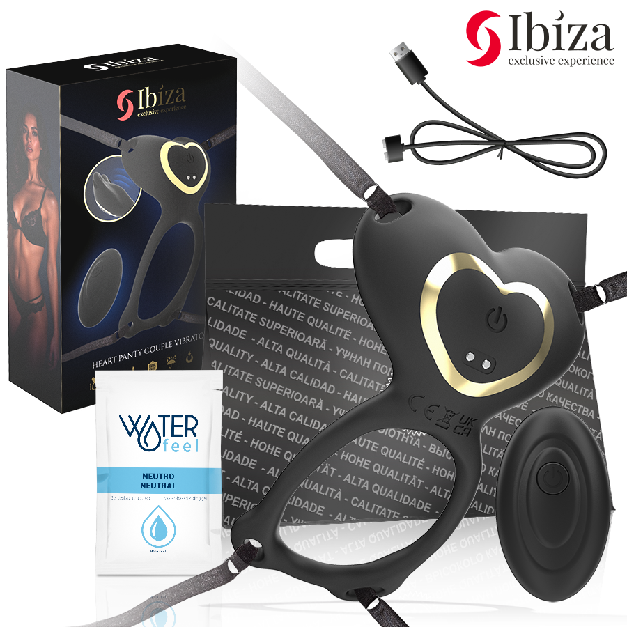 IBIZA - HEART PANTY COUPLE VIBRATOR REMOTE CONTROL - My naughty haven #
