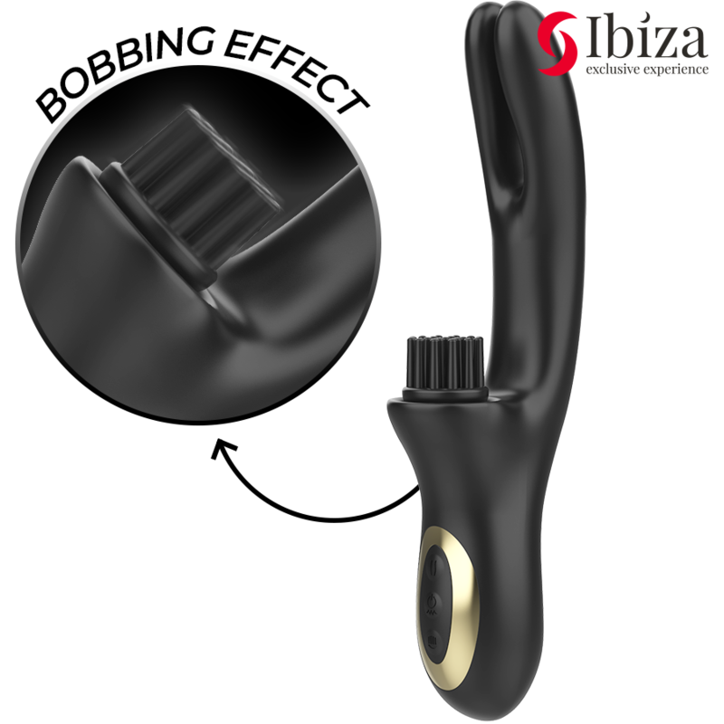 IBIZA - HI-TECH RABITT BRUSHING MULTI-CELL CLITORIAL AND DOUBLE WAVE VIBRATOR - My naughty haven #