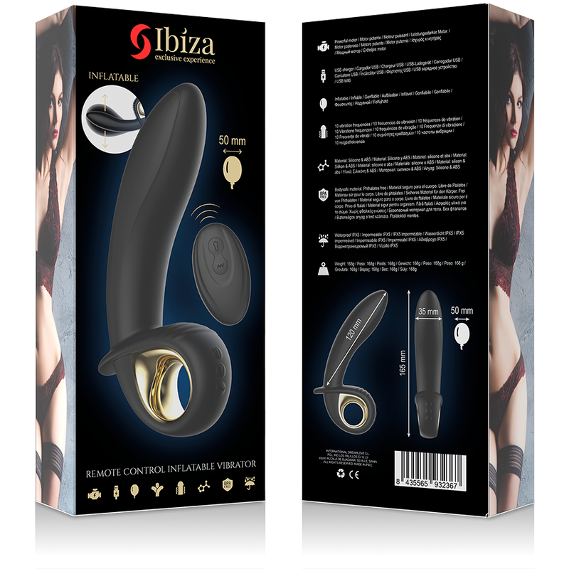 IBIZA - POWERFUL INFLATABLE ANAL/VAGINAL VIBRATOR REMOTE CONTROL - My naughty haven #