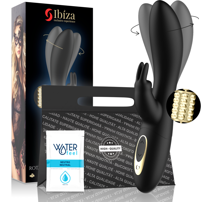 IBIZA - POWERFUL PEARLED ROTATOR WITH RABBIT - My naughty haven #