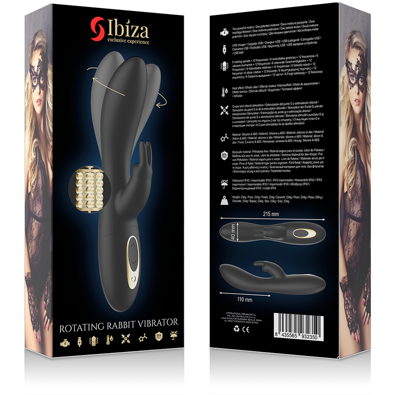 IBIZA - POWERFUL PEARLED ROTATOR WITH RABBIT - My naughty haven #