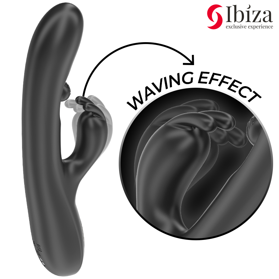 IBIZA - POWERFUL RABBIT VIBRATOR WITH MASSAGING ROLLING PEARL - My naughty haven #