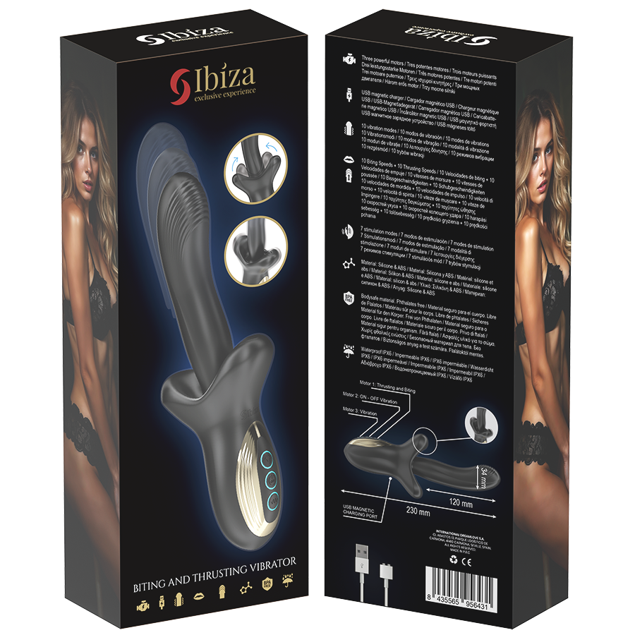 IBIZA - POWERFUL VIBRATOR WITH THRUSTING AND BITING EFFECT - My naughty haven #