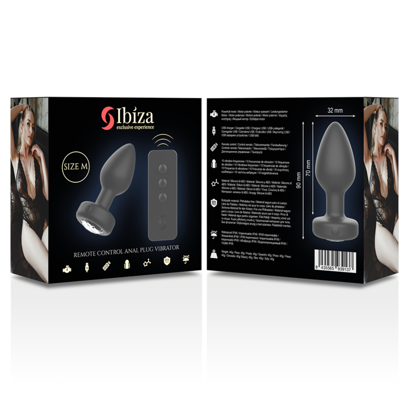 IBIZA - REMOTE CONTROL ANAL PLUG SIZE M - My naughty haven #