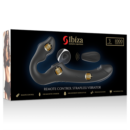 IBIZA - REMOTE CONTROL STRAPLESS VIBRATOR 3 MOTORS 1000 COMBINATIONS. - My naughty haven #