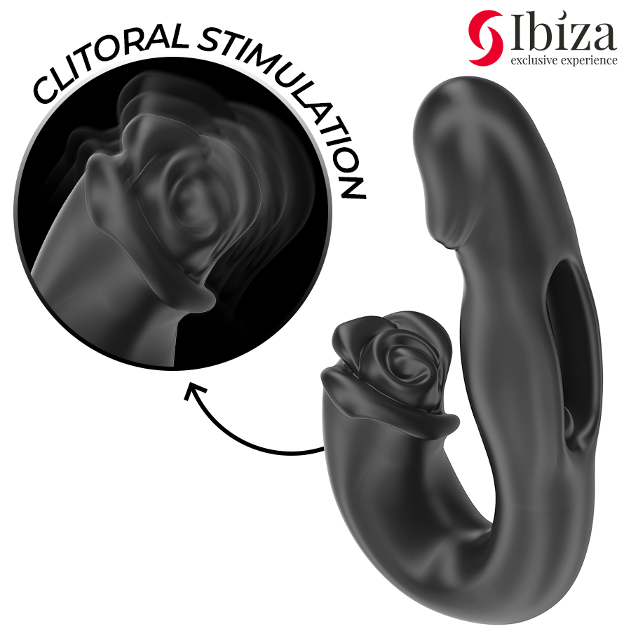 IBIZA - ROSE VIBRATOR FLICKING EFFECT AND CLIT STIMULATOR - My naughty haven #