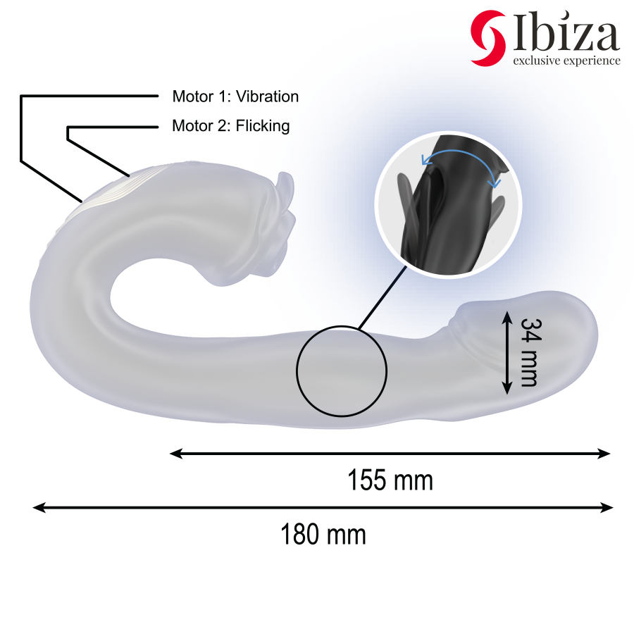 IBIZA - ROSE VIBRATOR FLICKING EFFECT AND CLIT STIMULATOR - My naughty haven #