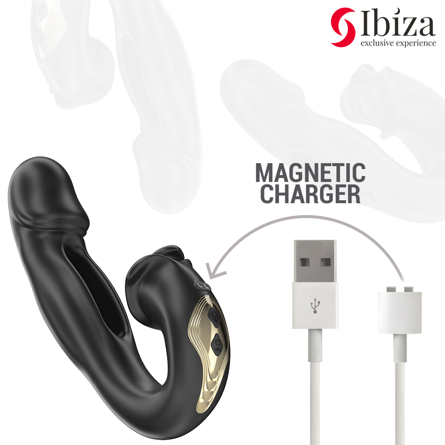 IBIZA - ROSE VIBRATOR FLICKING EFFECT AND CLIT STIMULATOR - My naughty haven #