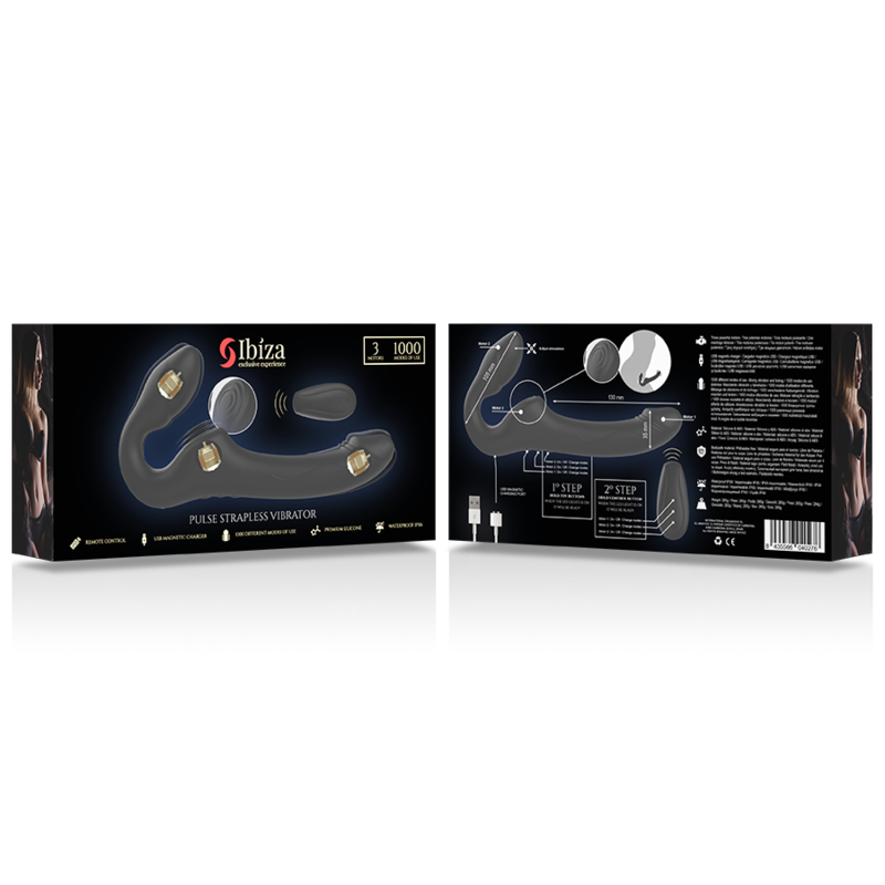 IBIZA - STRAPLESS VIBRATOR WITH REMOTE CONTROL PUSH BUTTON - My naughty haven #