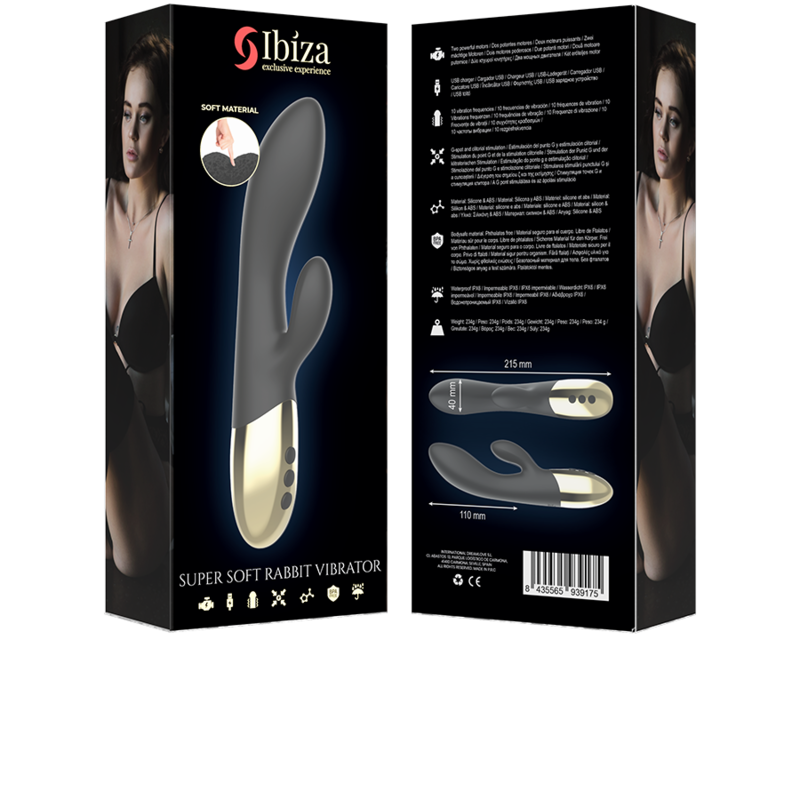 IBIZA - SUPER SOFT RABBIT VIBRATOR - My naughty haven #